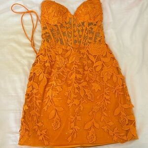 SHERRI HILL orange dress! size 4